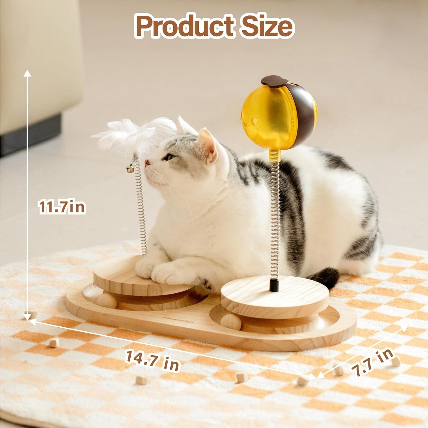 Bee Slow Feeder and Feather Toy