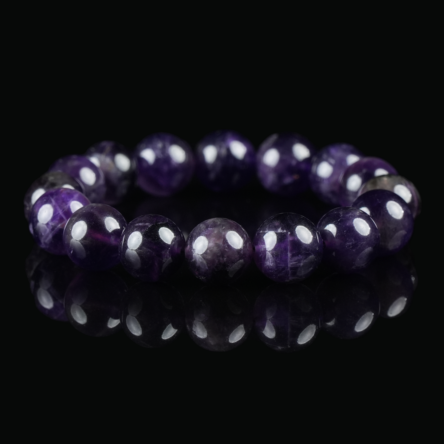 Ametria™ Uruguayan Amethyst Bracelet – Deep Purple Healing Crystal for Calm & Clarity