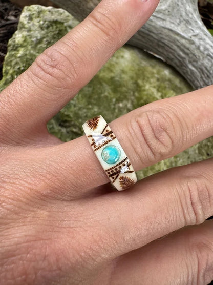 🔥💍Exquisitely Hand-Carved Ring 🌏Made from Natural Materials