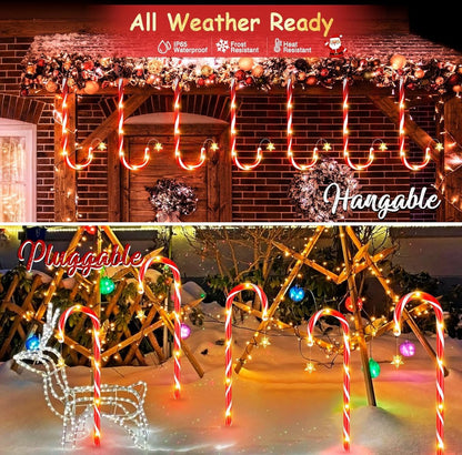 🎄 Christmas Flash Sale 🎅 65% OFF ✨ Solar Candy Cane Path Lights — Light Up Your Christmas Yard!