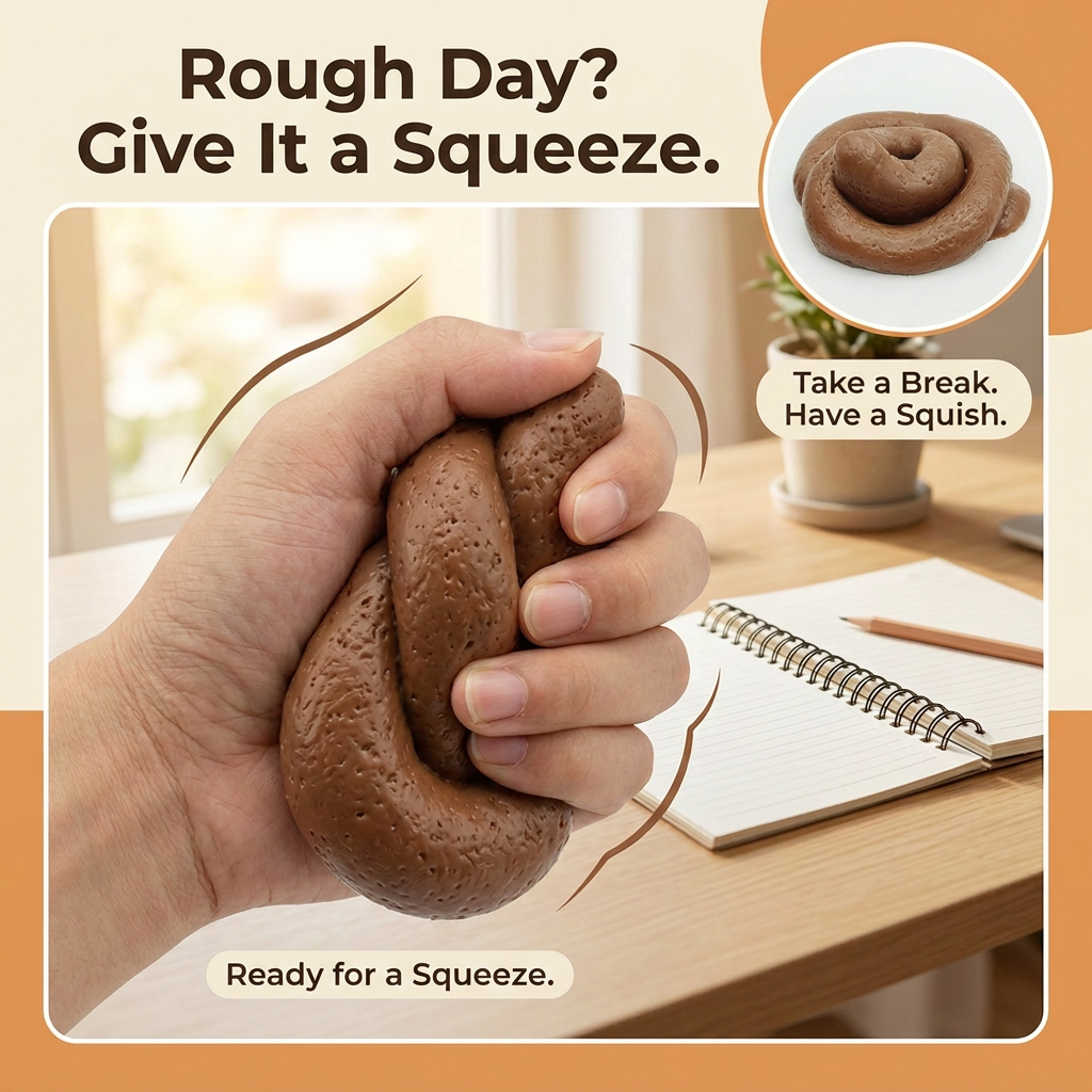 Squish Happens! Funny Poop Squishy Toy – Your New Favorite Desk Buddy