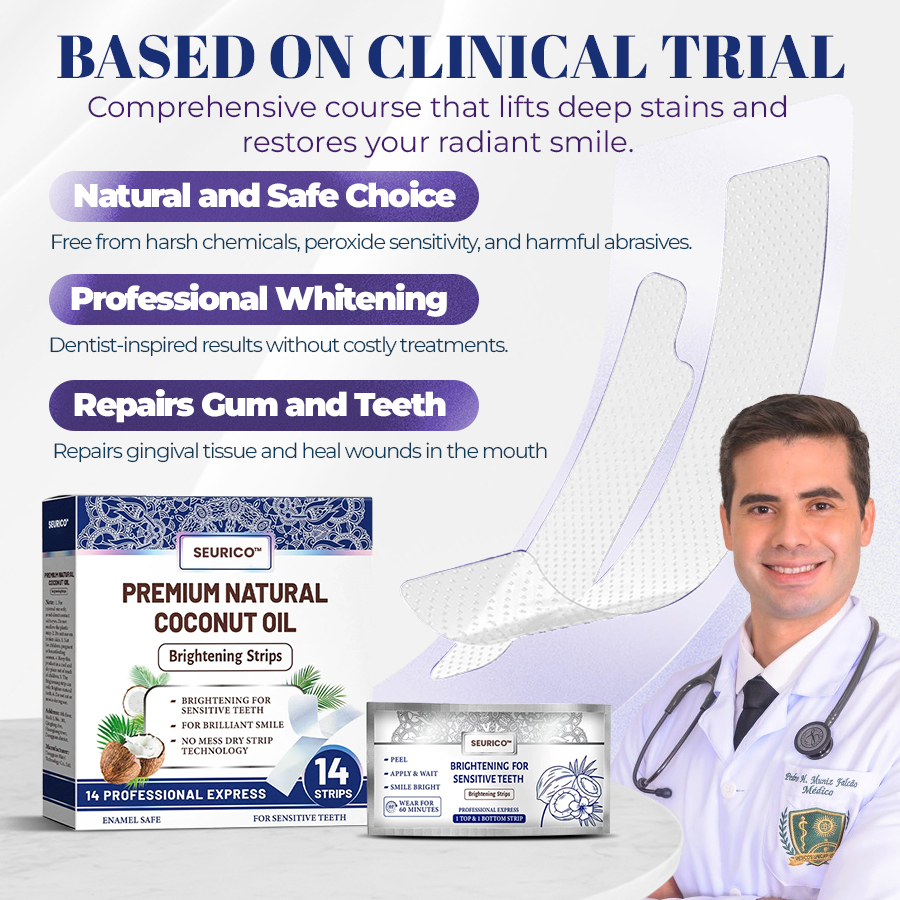 🦷Bright Smile, Within Reach: Seurico™ Coconut Oil Whitening Strips