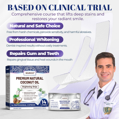 🦷Bright Smile, Within Reach: Seurico™ Coconut Oil Whitening Strips