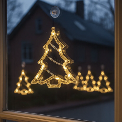 🎄 Christmas Flash Deal 🎁 49% OFF ✨ LED Suction Cup Christmas Lights — Cozy Holiday Home Décor!