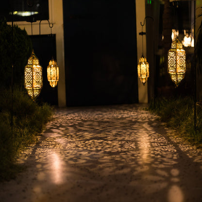 Luxury Baroque Moroccan Style Hollow Projection Lantern