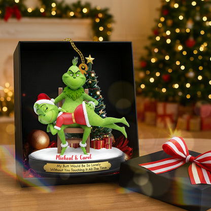 Funny Green Monsters - Couple Ornament - Personalized Christmas Gifts 03namg220825