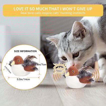 Interactive Chirping Bird Cat Toy -Say Goodbye to Loneliness, Hello to Instinct! 🐾