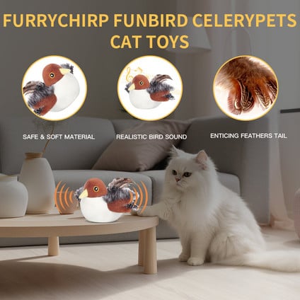 Interactive Chirping Bird Cat Toy -Say Goodbye to Loneliness, Hello to Instinct! 🐾