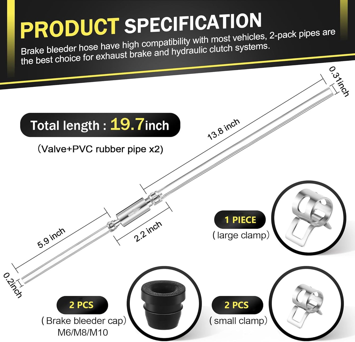 🔥Buy 1 Get 1 Free🔥Brake Bleeder Hose - One Way Check Valve Tube Bleeding Tool Kit For Car Motorcyle Clutch