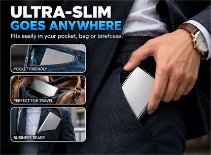Portable Anti-skimming & Anti-demagnetization Metal Card Holder