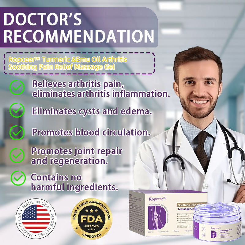 Official Store :✅ Ropceer™ Turmeric & Emu Oil Arthritis Soothing Pain Relief Massage Gel🦴🇺🇸American Orthopaedics (AAOS) Approved