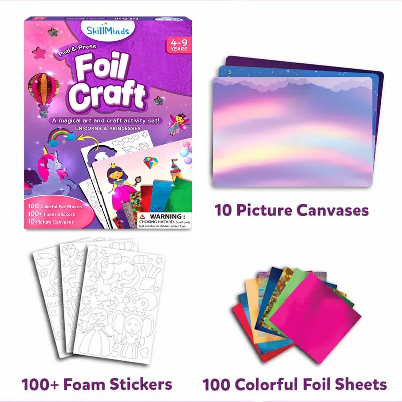 🔥LAST DAY 55% OFF - Foil Art & Craft Activity 🤲💓No Mess Art Kit