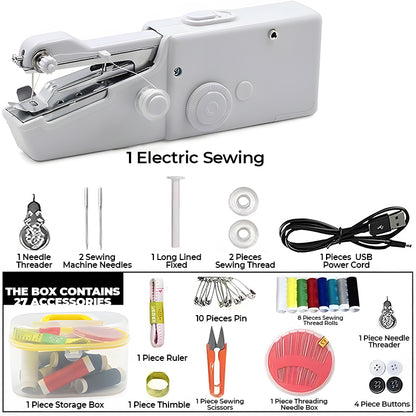 Handheld Sewing Machine Cordless Portable Electric Stitching Device