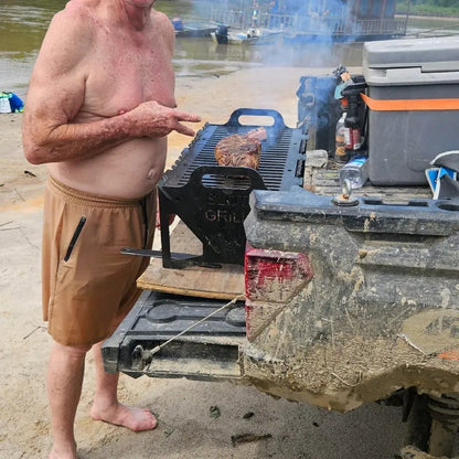 🍖Slot Grill - Collapsible BBQ Grill for Easy Storage Steel