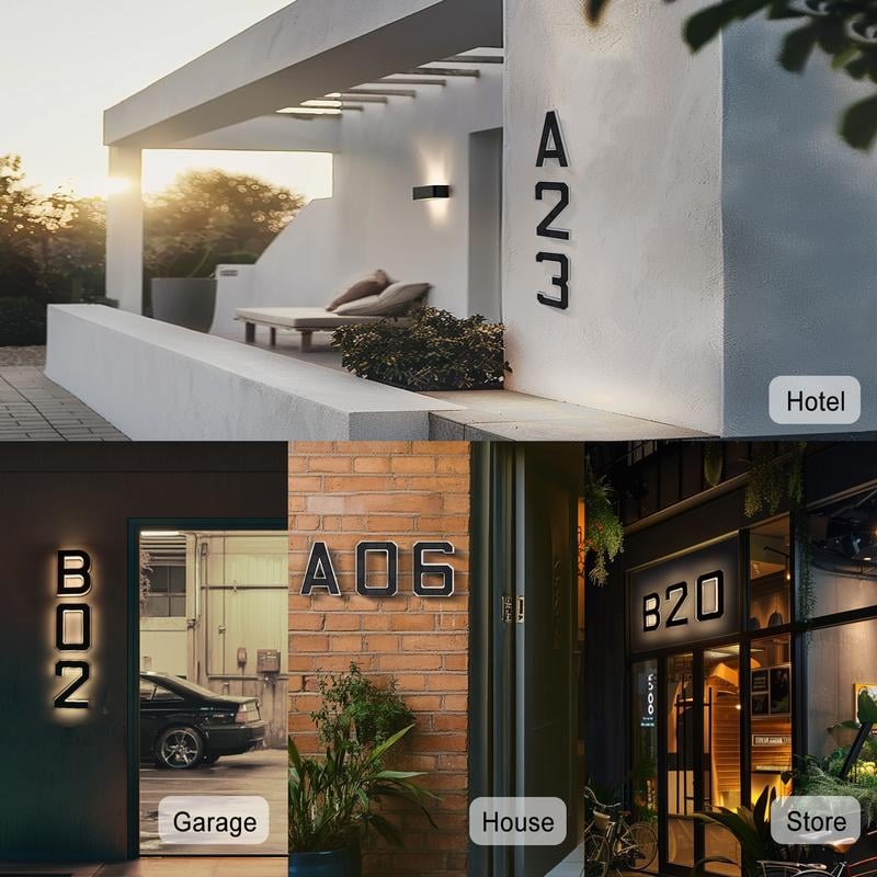 🔥Hot Sale 49% OFF🎁✨ Solar Lighted House Number - Waterproof LED Address Sign