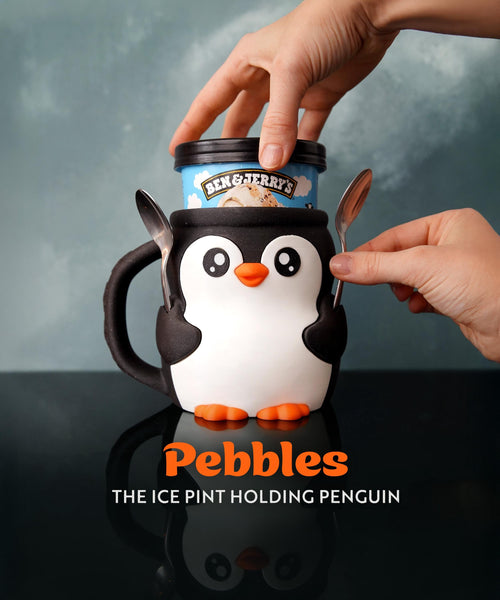 🐧Cute Penguin Ice Cream Pint Cozy with Spoon Holder - 3D Printed Insulated Holder