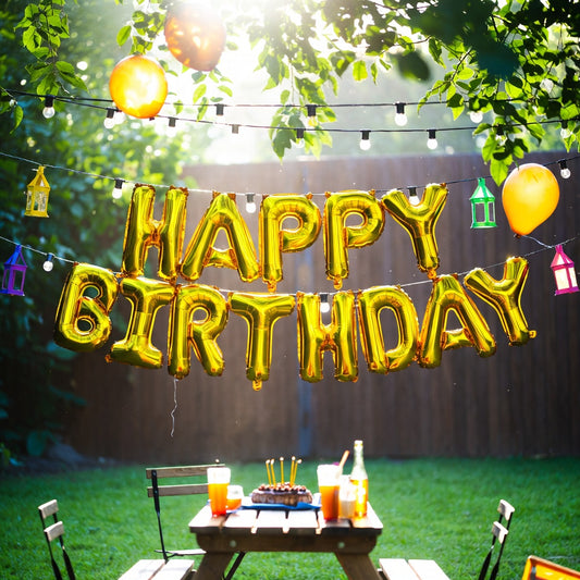 🎉 Happy Birthday Foil Balloon Set