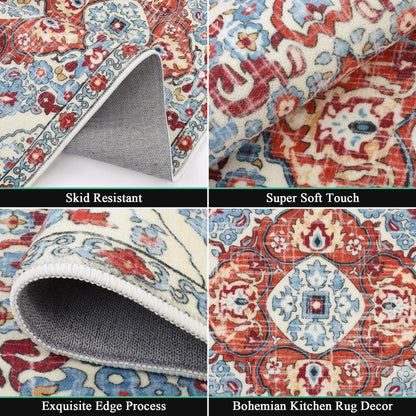 💖💖Boho Washable Kitchen Rugs Sets of 3 - Non Slip Kitchen Rugs