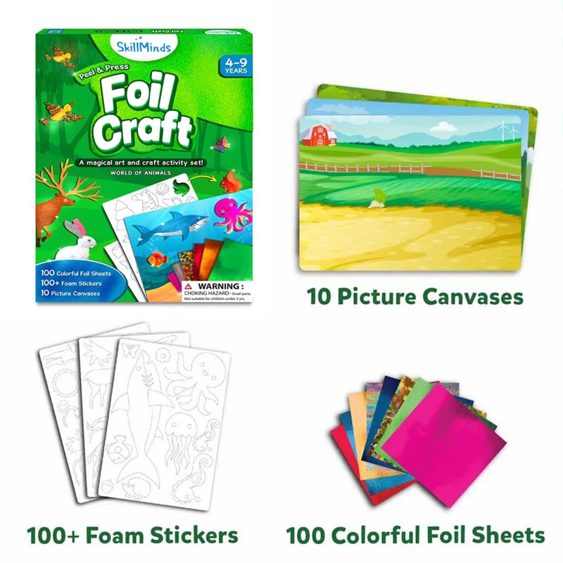 🔥LAST DAY 55% OFF - Foil Art & Craft Activity 🤲💓No Mess Art Kit