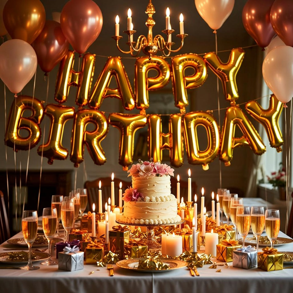 🎉 Happy Birthday Foil Balloon Set