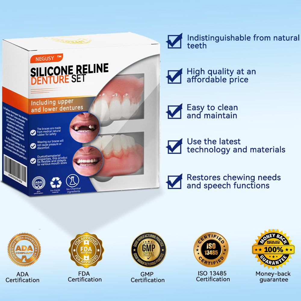 NEGUSY™ Silicone Denture Ruler Set (👩‍⚕️ADA Compliant Approved By Professional Dentists)