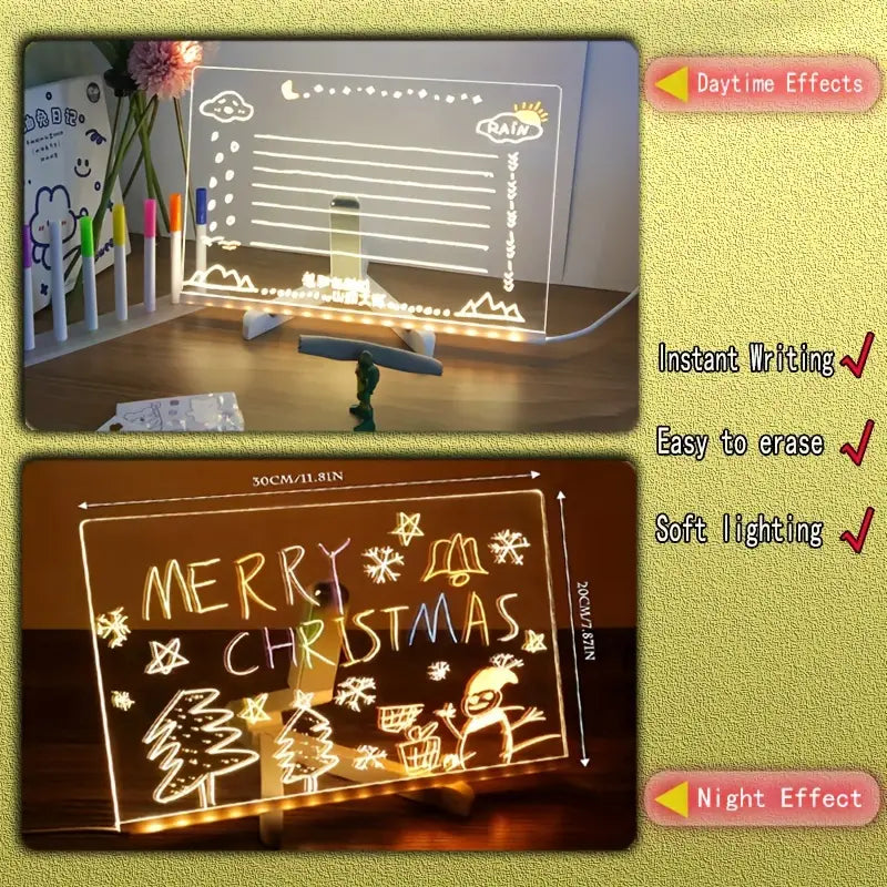 🎄 Christmas Sale: Light-Up Acrylic Dry Erase Board! ✨
