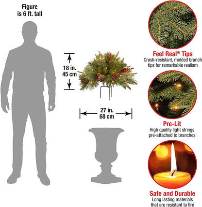 🎄Christmas Sale Flash 49% OFF🎄Pre-lit Artificial Christmas Tree Feel Real Urn Filler