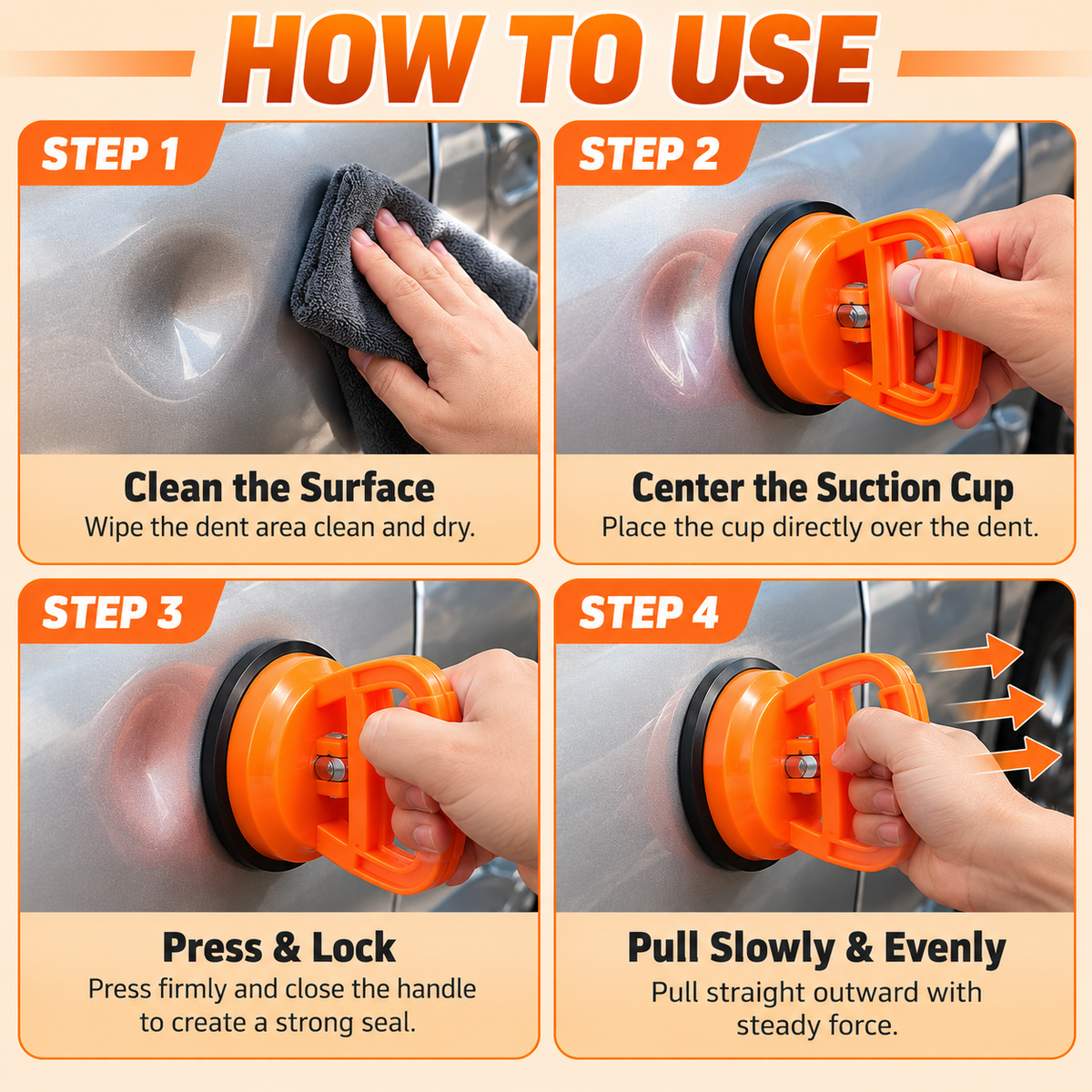 Skip the Body Shop – Powerful Suction Car Dent Puller for Quick DIY Dent Repair