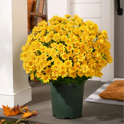 🔥Last Day Each- Artificial Outdoor Sunset Mums Flowers -  Waterproof, Windproof