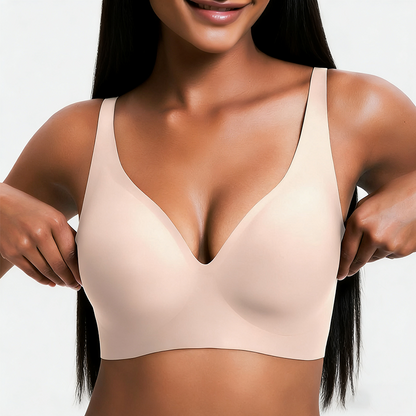 Wireless Deep V Push-Up Bralette — Ultra-Soft Comfort T-Shirt Bra