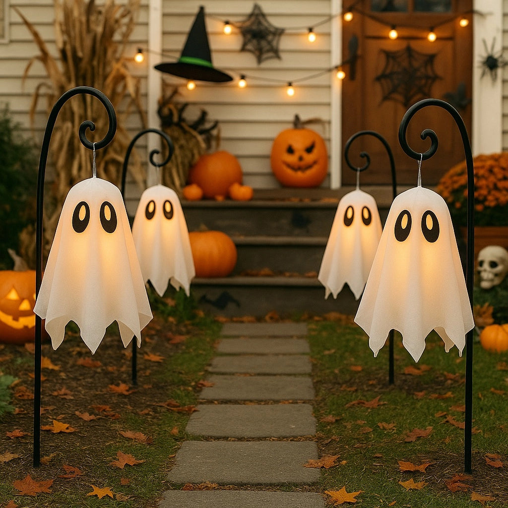 👻Outdoor Ghost Lamp with Metal Shepherd Hook