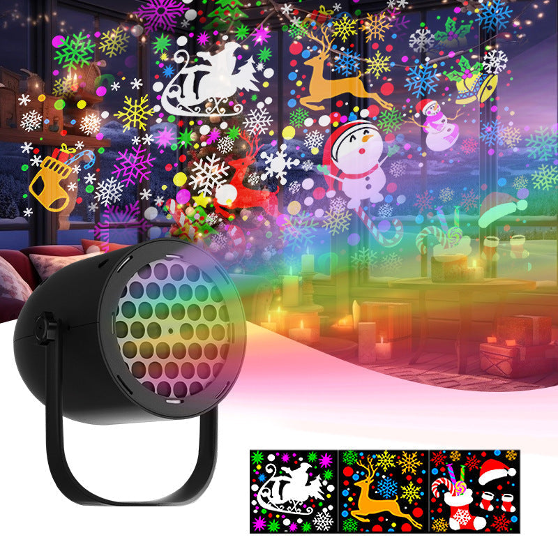 🎁 Christmas Projection Lamp 5V/1A with 16 Patterns USB Powered for Home 🎅