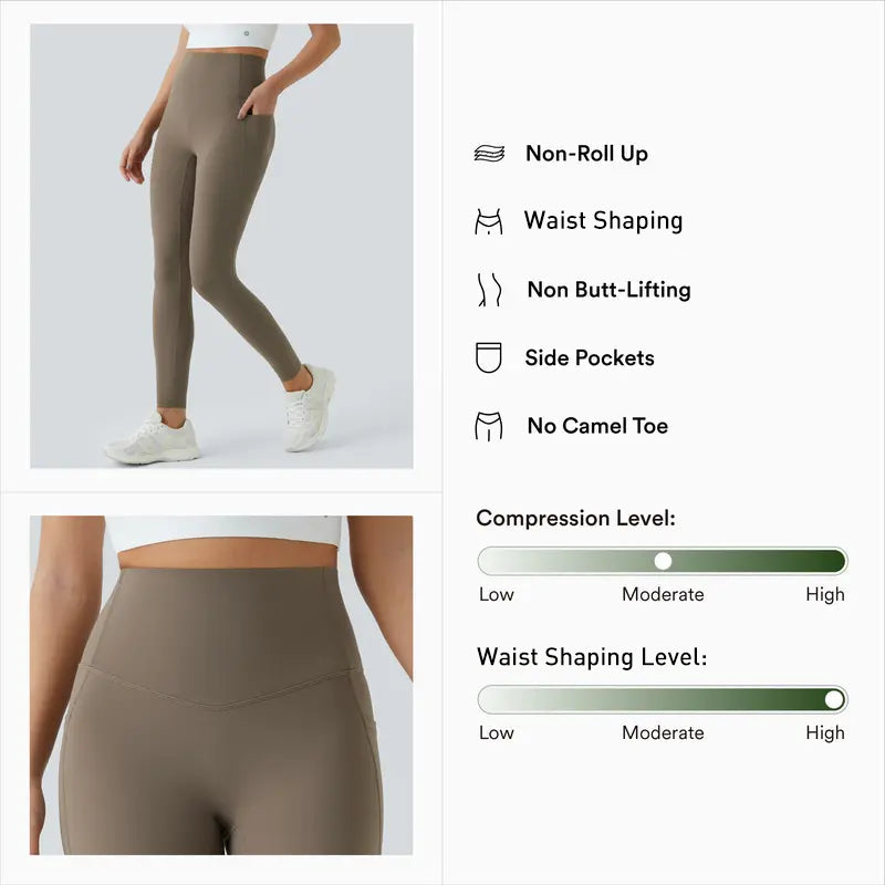 High Waisted Leggings for Women with Pockets – Soft Tummy Control Active Pants for Yoga, Running & Daily Wear