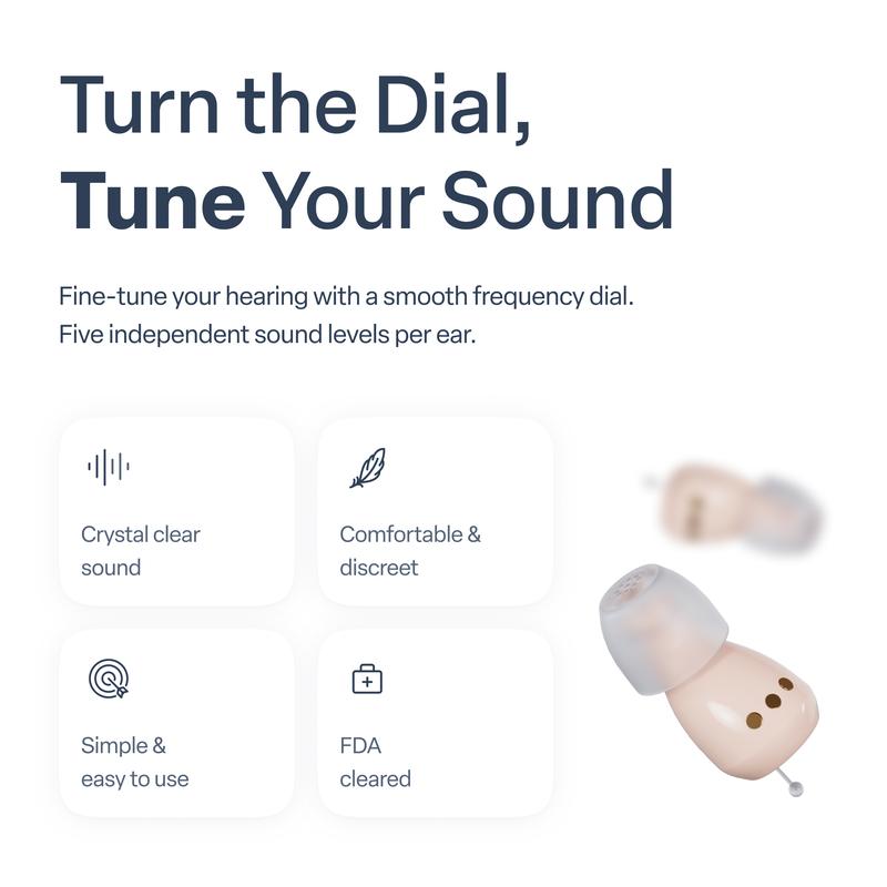 Audien Atom ONE OTC Hearing Aids for Adults – Discreet In-Ear Sound Amplification, Rechargeable, No Prescription