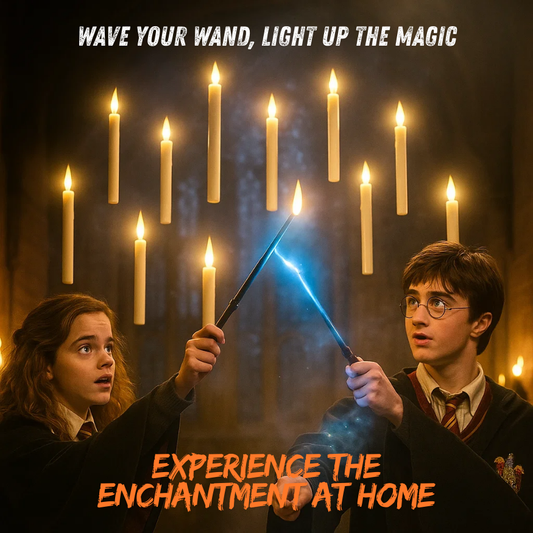 🧙‍♂️Official Wizarding World Floating Flame Candles🕯️ - Enchanting Halloween & Christmas Decor with Wand Control