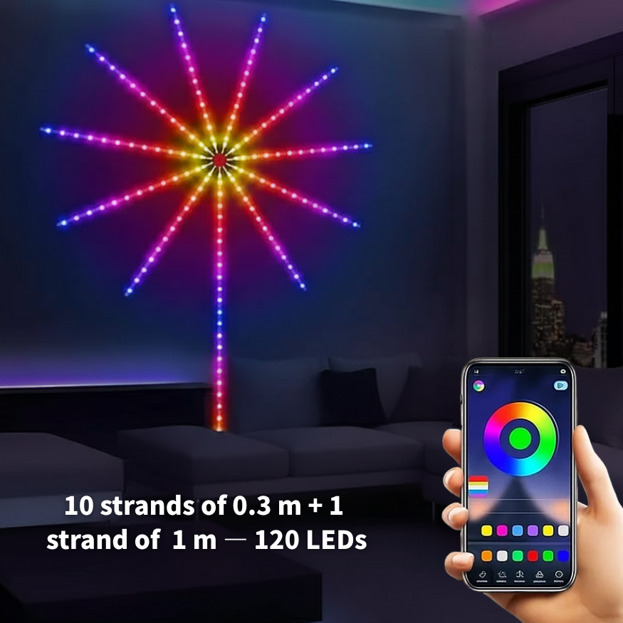 🎆 Christmas Sale – 50% OFF 🎁 Firework LED Light Strip for Stunning Room & Holiday Décor! 💡
