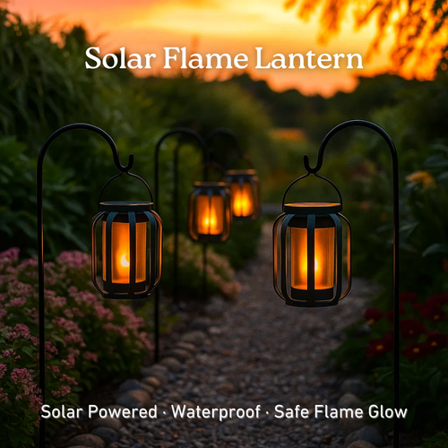 Kaliiqo™ Solar-Powered Flame Flicker Camping Lantern