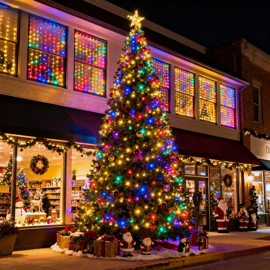 🎄 Christmas Sale - 59% OFF 🎁 🎄90s Retro Christmas Curtain Lights💡 — Multicolor LED Fairy Lights for Bedroom, Party & Holiday Decor🎁