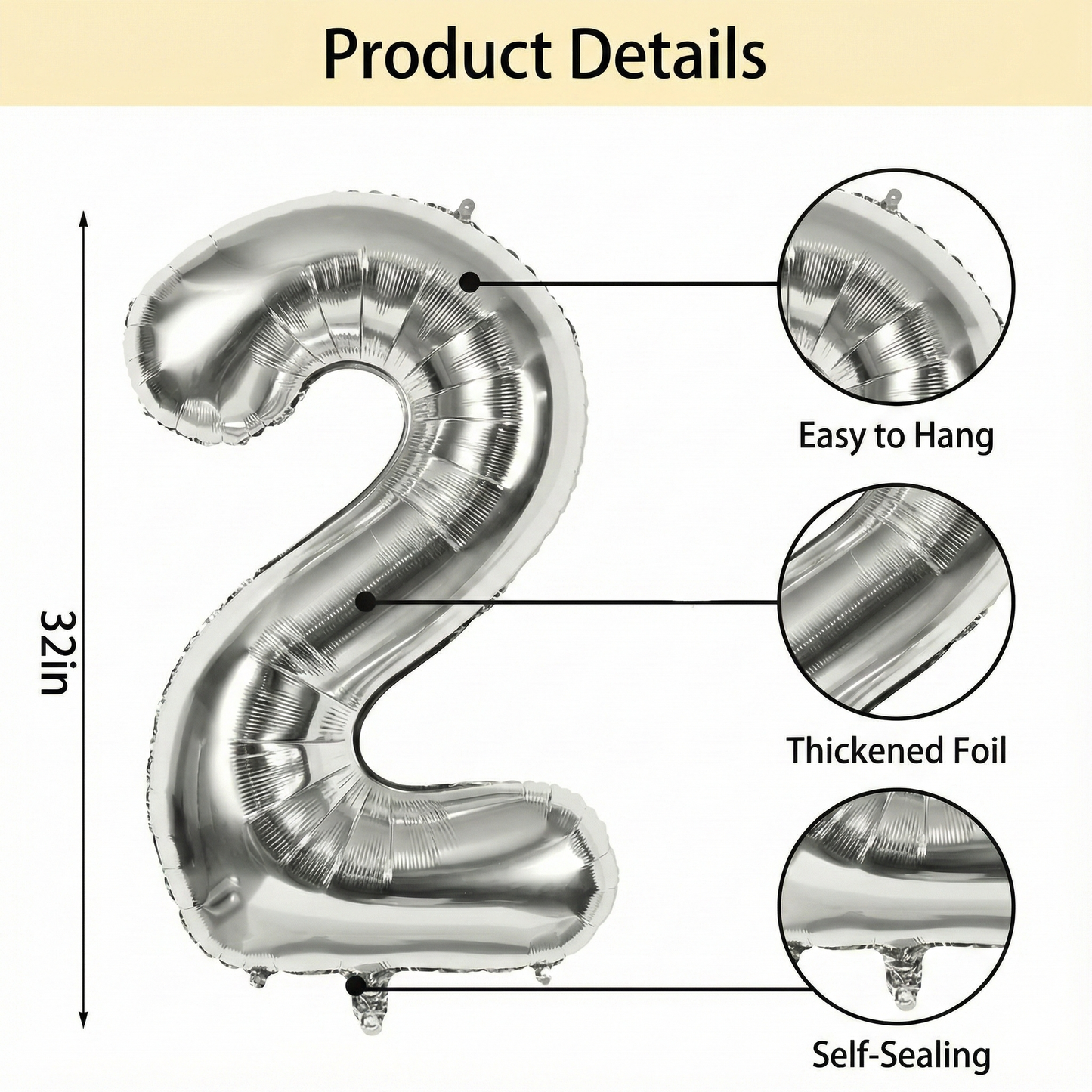 🎉✨2026  Large Foil Number Balloons – 🎆Perfect for Graduation  & New Year Party Decor