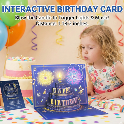 🎉 LIGHTS & SOUND Pop-Up Happy Birthday Card 🎂🎶