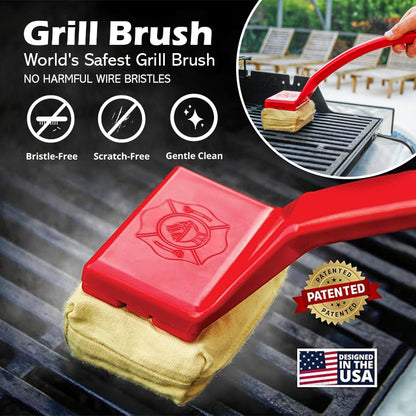 Grill Brush - World's Safest Grill Brush - No Harmful Wire Bristles
