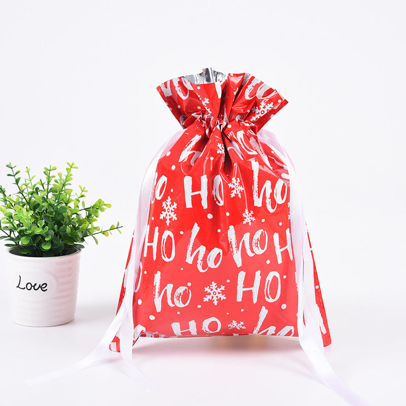 🎁 Christmas Drawstring Gift Bags🎄 — Assorted Sizes for Easy Holiday Wrapping