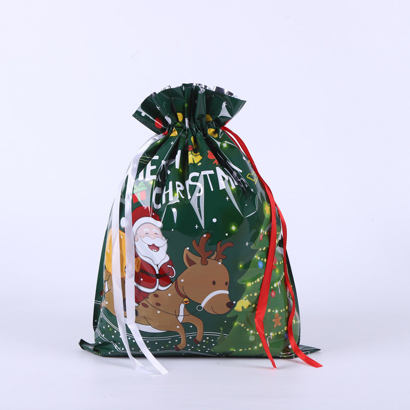 🎁 Christmas Drawstring Gift Bags🎄 — Assorted Sizes for Easy Holiday Wrapping