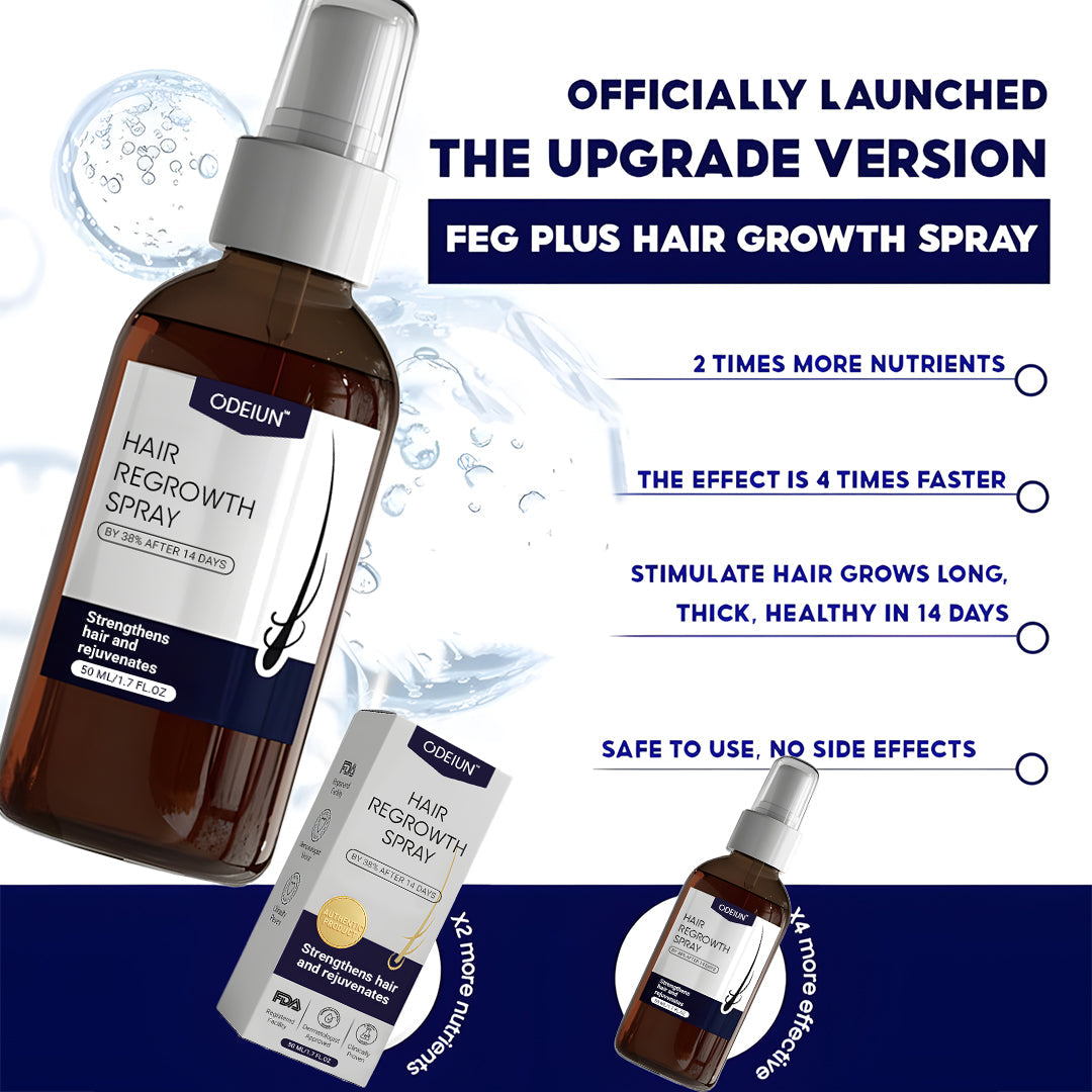 🌿 Odeiun™ Natural Hair Regrowth Spray – 70% OFF Ends Tonight! 🔥