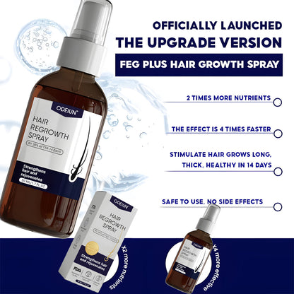 🌿 Odeiun™ Natural Hair Regrowth Spray – 70% OFF Ends Tonight! 🔥