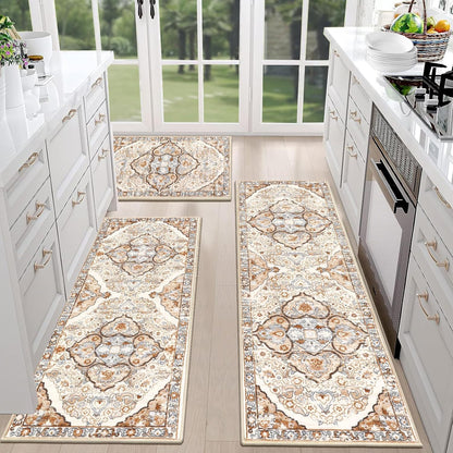💖💖Boho Washable Kitchen Rugs Sets of 3 - Non Slip Kitchen Rugs