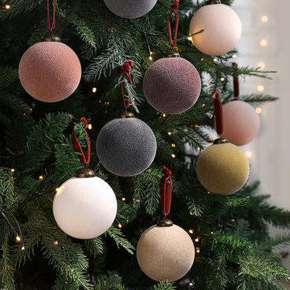 🎄 Christmas Flash Sale 🎁 49% OFF ✨ 9 PCS Vintage 8CM Velvet Christmas Balls – Colorful Hanging Ornaments for Christmas Tree