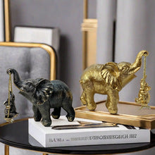 Qianqiu Mother and Child Elephant Figurine for Living Room Home Decoration