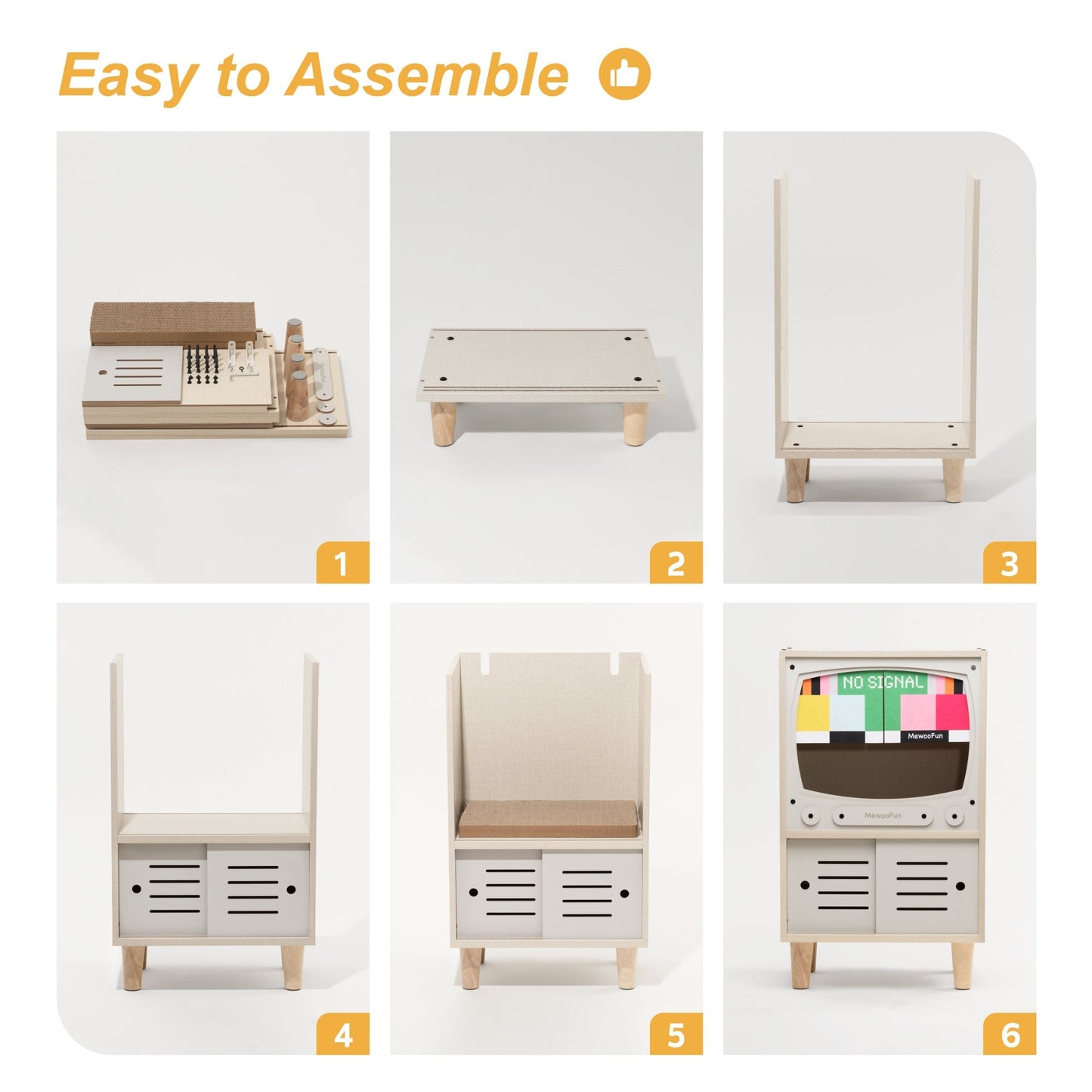 Wooden TV Cat House & Condo