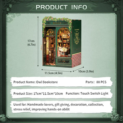 DIY Book Nook Kit | Owl Bookstore